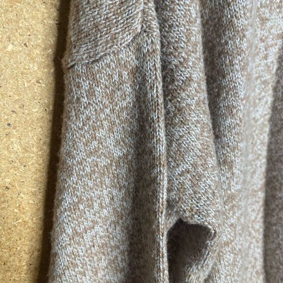 Madewell Oversized Long Sleeve V-Neck Ribbed Hem Cardigan Sweater Brown Small - Picture 7 of 12